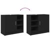 vidaXL Sink Cabinet Black Engineered wood Medium Sink Cabinet