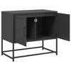 vidaXL TV Cabinet Black Steel Standard Storage TV Cabinet