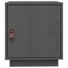 vidaXL Bedside Cabinet Grey Solid pine wood 15.7 in x 13.4 in x 17.7 in