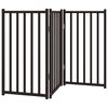 vidaXL Dog Gate Set of 3 Black Solid fir wood 59.1 in long