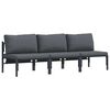 vidaXL Outdoor Furniture 3 pcs Anthracite 31.50 x 31.50 x 27.95 in