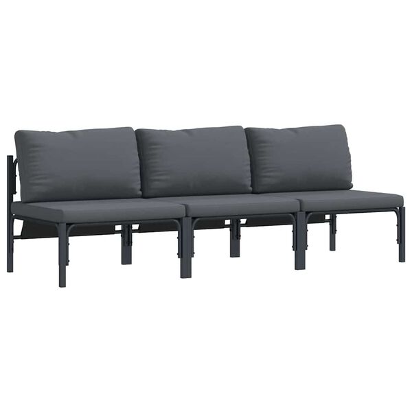 vidaXL Outdoor Furniture 3 pcs Anthracite 31.50 x 31.50 x 27.95 in
