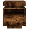 vidaXL Bedside Cabinet Smoked Oak Engineered Wood Compact