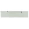 vidaXL Floating Shelf Set of 2 Frosted Tempered safety glass, Zinc alloy