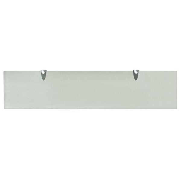 vidaXL Floating Shelf Set of 2 Frosted Tempered safety glass, Zinc alloy
