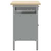 vidaXL Workbench Black and gray 100 x 55 x 85 cm Powder-coated steel