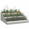 vidaXL Garden Planter Silver 35.43 x 35.43 x 13.78 in Galvanised Steel