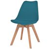 vidaXL Dining Chair Set of 2 Turquoise Plastic Standard Ergonomic