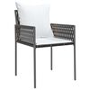 vidaXL Garden Dining Set 5 pcs Black Poly rattan