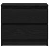 vidaXL Bedside Cabinet 2 pcs Black Oak 19.69 x 15.75 x 17.13 in