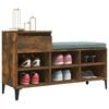vidaXL Shoe Cabinet Smoked Oak Engineered wood Medium Shoe Cabinet