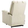 vidaXL Power Lift Chair Cream Polyester, Plywood, Iron Standard