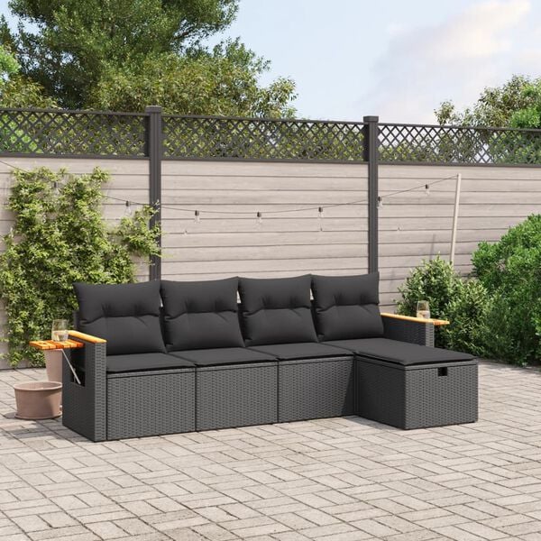vidaXL Garden Sofa Set Grey, Dark Grey