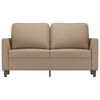 vidaXL 2-seater Sofa Cappuccino Faux leather, metal, textilene 2-seater