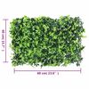 vidaXL Artificial Leaf Fence Set of 6 Green PE (Polyethylene)