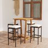 vidaXL Garden Bar Set Brown Solid Acacia wood Medium Removable Covers