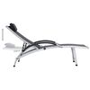 vidaXL Sun Lounger Black, Silver Textilene, Aluminum with Powder Coating