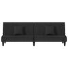 vidaXL Sofa Bed Black Velvet, Plywood, Foam Large
