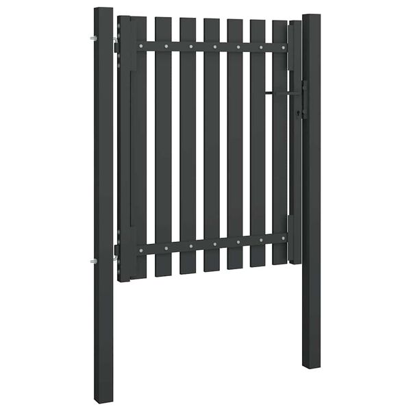 vidaXL Garden Fence Gate Steel 39.4x39.4" Anthracite