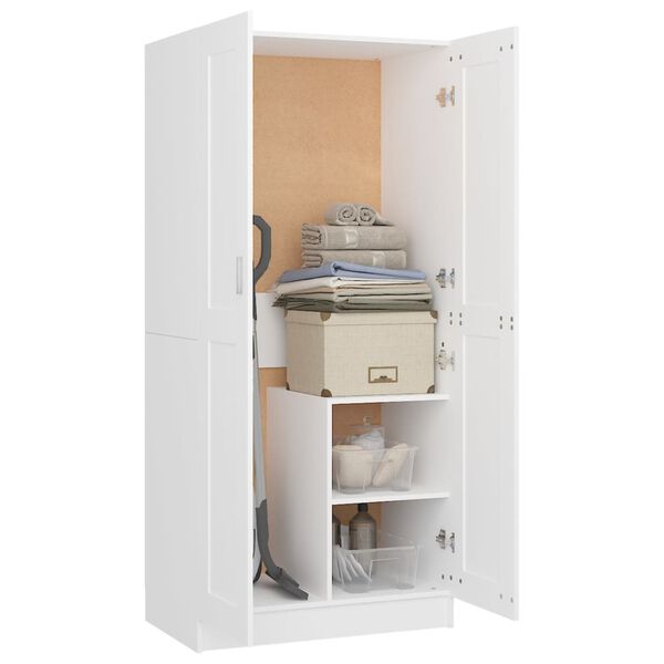 vidaXL Wardrobe White Engineered Wood Compact Wardrobe Rectangular