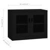 vidaXL Office Cabinet Black Steel Medium Office Cabinet Rectangular