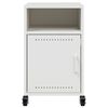vidaXL Bedside Cabinet Set of 2 White Cold-rolled steel Standard