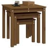 vidaXL Nesting Table Honey brown Solid pine wood Small to Medium