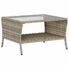 vidaXL Garden Sofa Light grey PE rattan Medium Removable Covers
