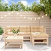 vidaXL Garden Lounge Set Beige Solid Pine Wood with Plywood Slats Medium