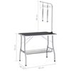 vidaXL Dog Grooming Table Black and Silver