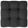 vidaXL Wooden Sofa Black, Anthracite Solid Pinewood, Polyester Medium