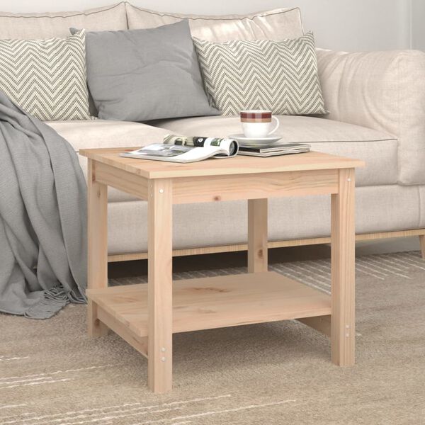 vidaXL Coffee Table Natural Pine Solid pine wood Small Coffee Table