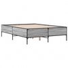 vidaXL Bed Frame Grey Sonoma Engineered wood and metal Small Double