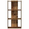 vidaXL 3 Tier Bookcase Old Wood Engineered Wood Small Bookcase