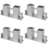 vidaXL Firewood Stacking Aids 4 pcs Steel Silver