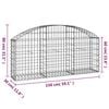 vidaXL Gabion Basket Silver Galvanized Iron Medium Durable