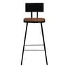 vidaXL Bar Chair Set of 2 Dark Brown, Black