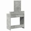 vidaXL Dressing Table Grey 31.10 x 16.14 x 55.12 in Engineered Wood