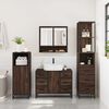 vidaXL Bathroom Furniture Set Brown Oak Engineered Wood, Metal Large