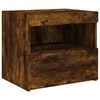vidaXL Bedside Cabinet Smoked oak Engineered wood 19.7 x 15.7 x 17.7 in