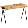 vidaXL Writing Table Natural wood Solid mango wood, Steel Medium