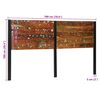 vidaXL Headboard Mixed color Solid reclaimed wood, powder-coated iron