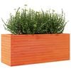 vidaXL Garden Planter Wax Brown Solid Pine Wood 43.3 x 15.7 x 17.9 in