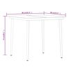 vidaXL Garden Dining Set Black and Cream White