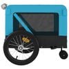 vidaXL Pet Bike Trailer Blue and Black Oxford Fabric, Iron, PVC