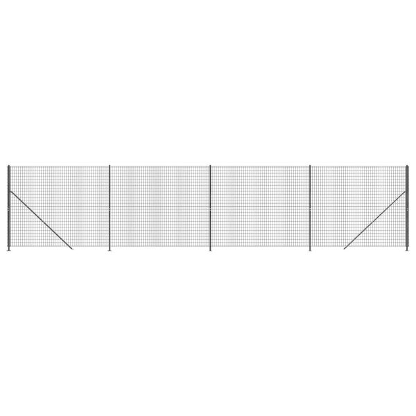 vidaXL Wire Mesh Fence with Flange Anthracite 4.6x32.8'