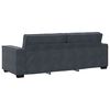 vidaXL 3-seater Sofa Dark grey Velvet, Plywood, Solid wood, Metal 3-seater