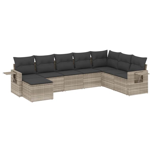 vidaXL Garden Sofa Set Light grey
