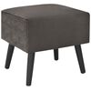 vidaXL Bedside Cabinet Grey Velvet and solid pine wood Compact