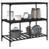 vidaXL Kitchen Trolley Black 39.4"x19.7"x37.4" Engineered Wood